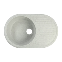 Мойка для кухни из камня ZEIN 11/Q10, 720 х 455 мм, овальная, перелив, цвет светло-серый Мойка для кухни из камня ZEIN 11/Q10, 720 х 455 мм, овальная, перелив, цвет светло-серый