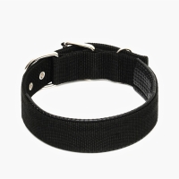 Ошейник "Комфорт" комбинированный, 60 х 4 см, ОШ 45-55 см, чёрный