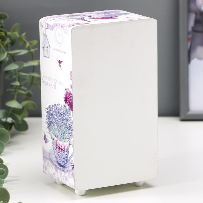 Шкатулка дерево комод "Эйфелева башня и лаванда" 19,5х11х8 см