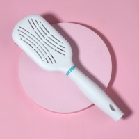 Расчёска массажная, вентилируемая, 6,5 &times; 23,5 см, цвет белый/голубой