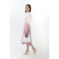 Сумка-хобо Vita на молнии, цвет белый Сумка-хобо Vita на молнии, цвет белый