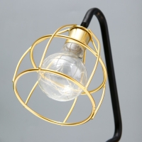 Ночник "Лофт" LED от батареек 3хАА чёрно-золотой 25х20х10 см RISALUX Ночник "Лофт" LED от батареек 3хАА чёрно-золотой 25х20х10 см RISALUX