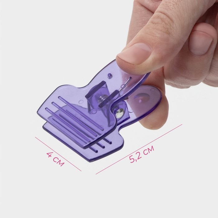 Набор зажимов для пакетов Доляна, 5,2&times;4 см, 5 шт, цвет МИКС