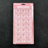 Форма для конфет и шоколада KONFINETTA &laquo;Роза&raquo;, 27,5&times;13,5&times;3 см, 21 ячейка, цвет прозрачный