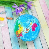 Мяч &laquo;Глобус&raquo;, мягкий, 10 см