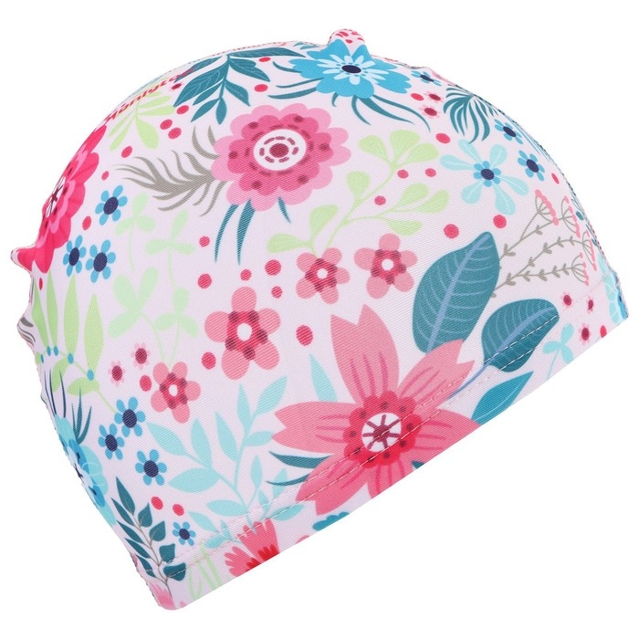 Шапочка для плавания детская ONLYTOP Swim &laquo;Цветочный мир&raquo;, тканевая, обхват 46-52 см