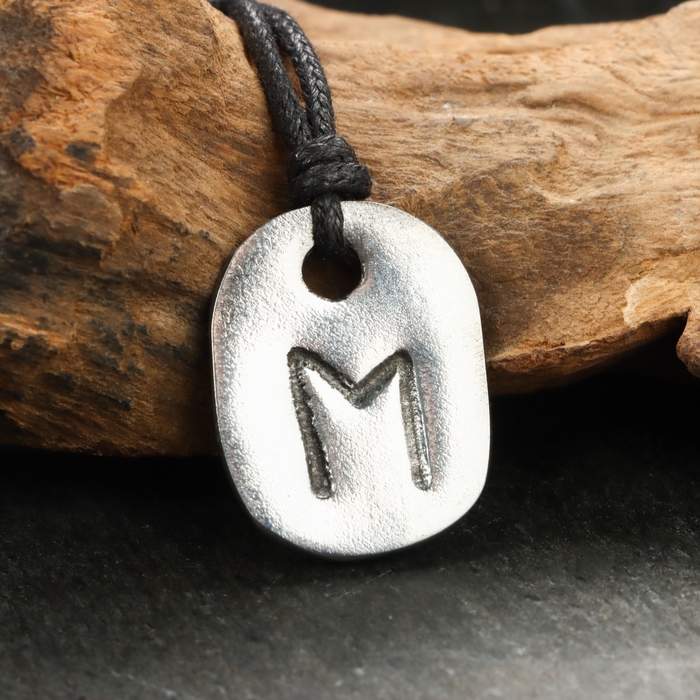 Амулет Амулет "Скандинавские Руны", руна ЭВАЗ, 21х29мм, металлический