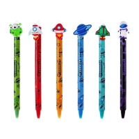 Ручка гелевая 0.5 мм, со стираемыми чернилами, синяя, штрихкод на штуке, МИКС Космос Ручка гелевая 0.5 мм, со стираемыми чернилами, синяя, штрихкод на штуке, МИКС Космос