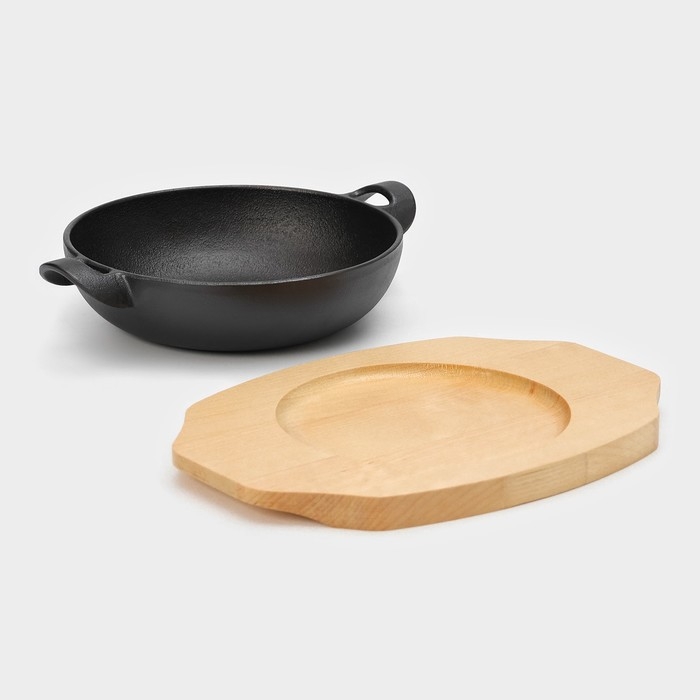 Сковорода чугунная Magma &laquo;Янсан&raquo;, 21,5&times;16,5&times;4,4 см, индукция, цвет чёрный