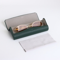 Футляр для очков на магните, длина 16 см, цвет тёмно-зелёный