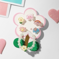 Набор детский &laquo;Выбражулька&raquo; 6 предметов: браслет, 5 колец, радуга, форма МИКС, цветной