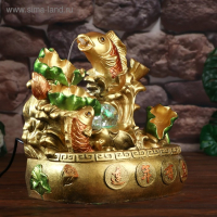 Фонтан настольный от сети, подсветка "Золотые карпы" 31х29,5х20 см Фонтан настольный от сети, подсветка "Золотые карпы" 31х29,5х20 см