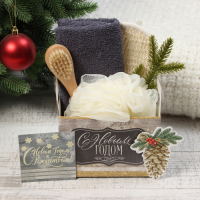 Набор подарочный Этель "С Новым годом" полотенце 30х60см и аксессуары (4 предм) Набор подарочный Этель "С Новым годом" полотенце 30х60см и аксессуары (4 предм)