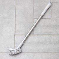 Ёршик для унитаза Доляна, силиконовый, 10&times;5&times;58 см, цвет серый