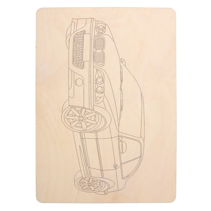 Набор досок для выжигания &laquo;Машинки&raquo; 5 шт. формат А4, 3 мм