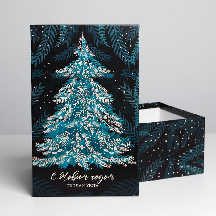 Набор подарочных коробок 3 в 1 &laquo;Ёлочки&raquo;, 26 х 17 х 10‒32.5 х 20 х 12.5 см, Новый год