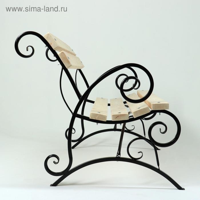 Скамейка уличная со спинкой Скамейка уличная со спинкой "Арбат" для сада и дачи, 1.5х1х0.9 м, деревянная, металлическая