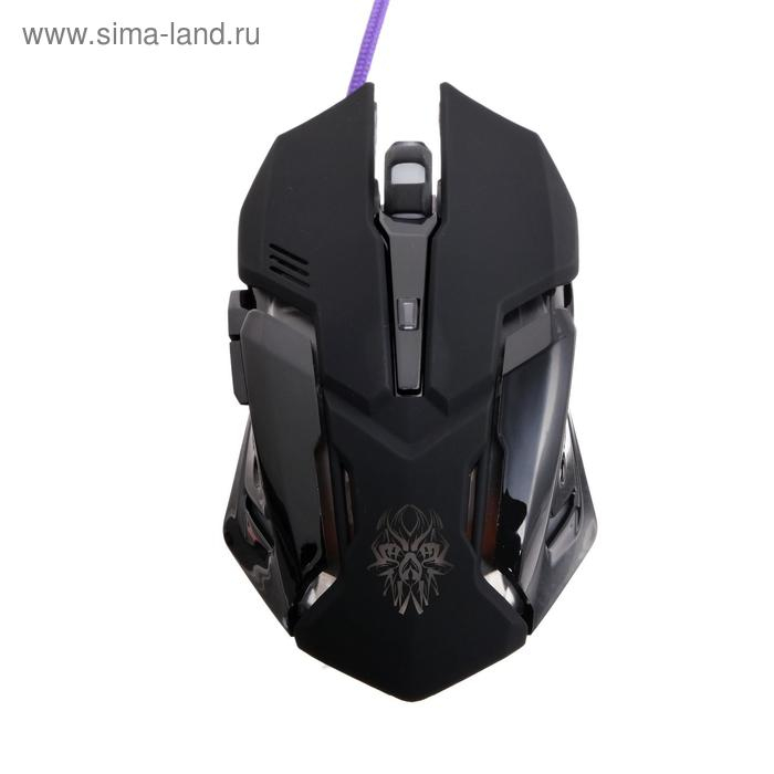 Комплект клавиатура+мышь+ковер Qumo Mystic K58/M76, проводная, мембран, 3200 dpi, USB,чёрный