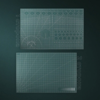 Мат для резки, трёхслойный, 90 × 60 см, А1, цвет зелёный Мат для резки, трёхслойный, 90 × 60 см, А1, цвет зелёный