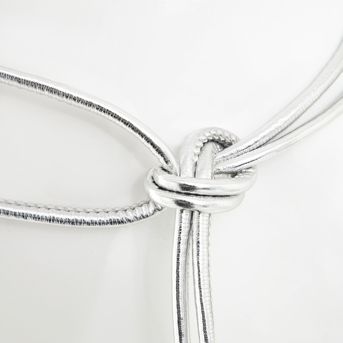 Пояс-шнурок женский, без пряжки, цвет серебристый