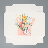 Коробка подарочная складная, упаковка, &laquo;Послание&raquo;, 26 х 26 х 8 см