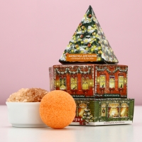 Подарочный набор косметики новогодний &laquo;Тепла и уюта!&raquo;, бомбочка для ванны 40 г и соль для ванны 350 г, Новый Год