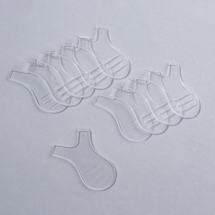 Аппликаторы для ламинирования бровей, набор - 10 шт, цвет прозрачный Аппликаторы для ламинирования бровей, набор - 10 шт, цвет прозрачный