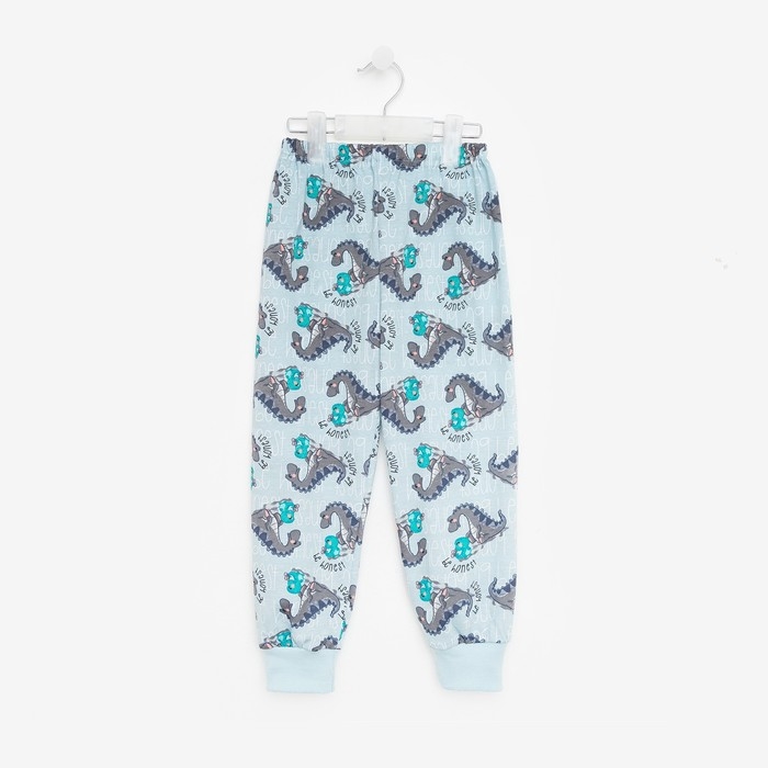 Пижама для мальчика, цвет голубой, рост 86 см