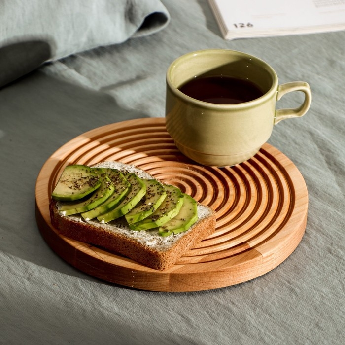 Доска разделочная для подачи и сервировки Adelica «Олимп», d=20×1,8 см, берёза Доска разделочная для подачи и сервировки Adelica «Олимп», d=20×1,8 см, берёза