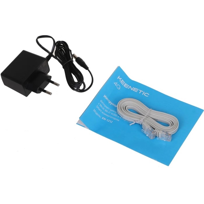 Wi-Fi роутер KEENETIC 4G KN-1212, 300 Мбит/с, 4 порта 100 Мбит/с, белый