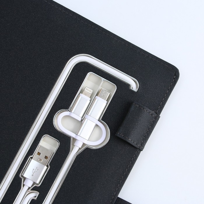 Ежедневник со встроенным зарядным устройством 8000 мАh и флешкой 16 ГБ «Дракон», 17,5 х 3,8 х 23,3 см. Ежедневник со встроенным зарядным устройством 8000 мАh и флешкой 16 ГБ «Дракон», 17,5 х 3,8 х 23,3 см.