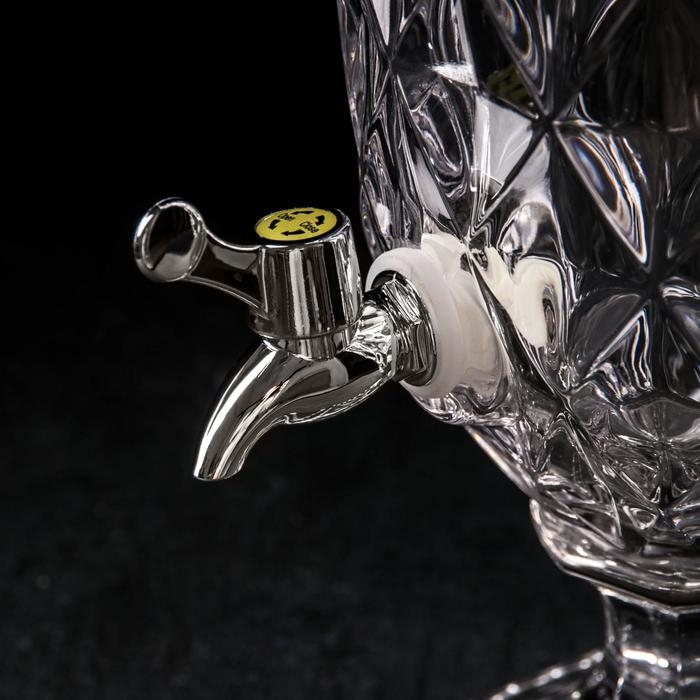 Диспенсер для напитков стеклянный Magistro &laquo;Восторг&raquo;, 3 л, 17&times;17&times;50 см