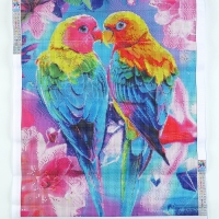 Алмазная мозаика с полным заполнением на холсте &laquo;Тропические птицы&raquo;, 40 х 50 см