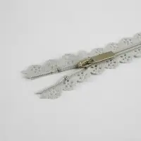 Молния &laquo;Спираль&raquo;, №3, неразъёмная, ажурная, замок автомат, 50 см, серая