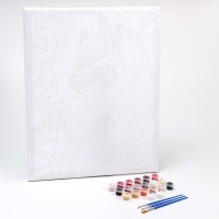 Картина по номерам на холсте с подрамником &laquo;Девушка в японской маске&raquo;, 40 х 50 см