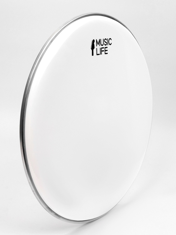 Пластик для барабана Music Life 14 дюймов, белый Пластик для барабана Music Life 14 дюймов, белый