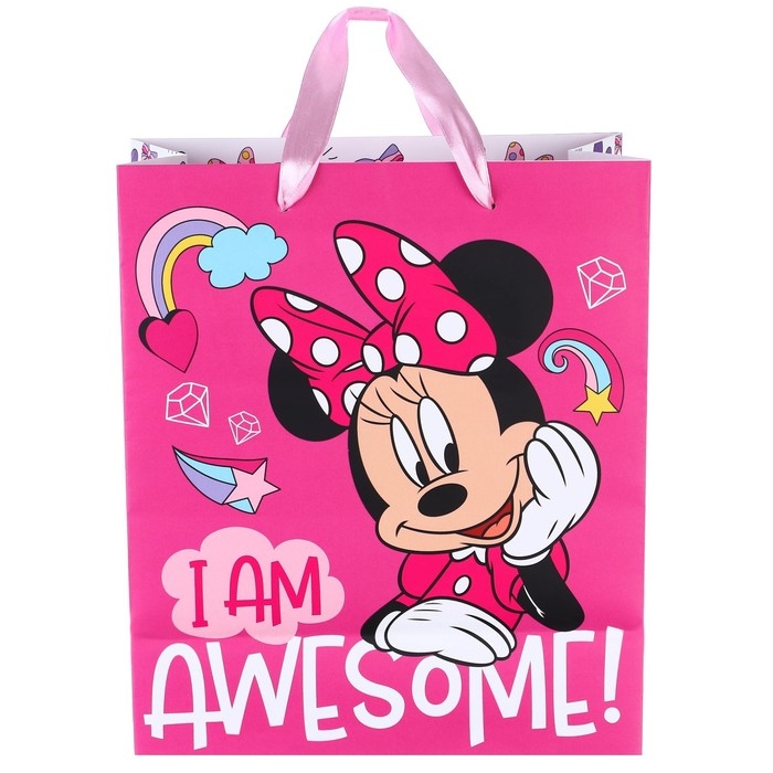 Пакет подарочный, 23х27х11.5 см, упаковка, Минни Маус