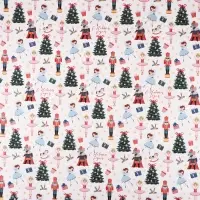 Упаковочная бумага на новый год, двухсторонняя крафтовая &laquo;Новогодний щелкунчик&raquo;, 70 х 100 см