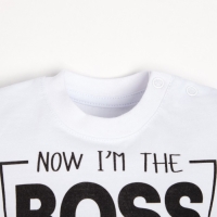 Футболка детская Крошка Я "Little Boss", рост 62-68 см, цвет белый Футболка детская Крошка Я "Little Boss", рост 62-68 см, цвет белый
