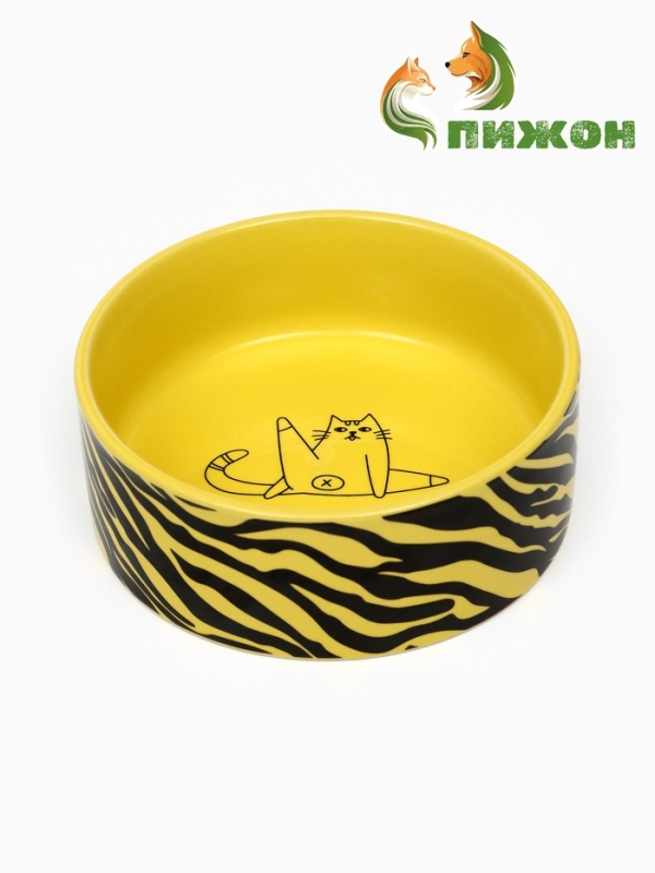 Миска керамическая "Золотая зебра" 250мл, 11,5 х 4,5 см