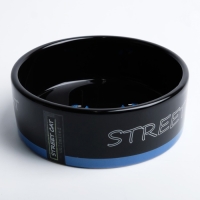 Миска керамическая "Черный кот" 300 мл  12,5 х 4,5 см, черно-синяя