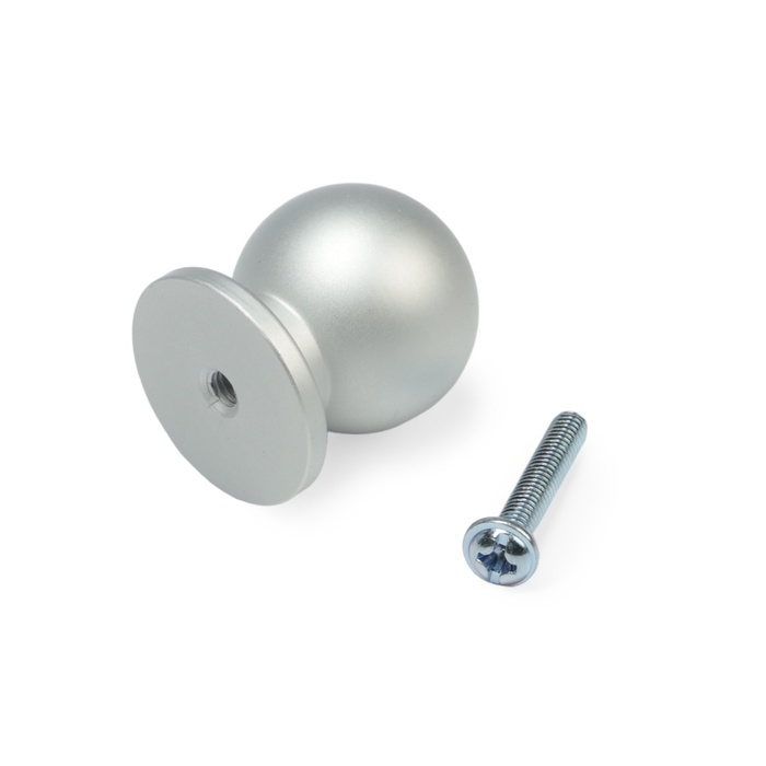 Ручка-кнопка CAPPIO RK146, d=25 мм, цвет матовый хром, 8 шт.