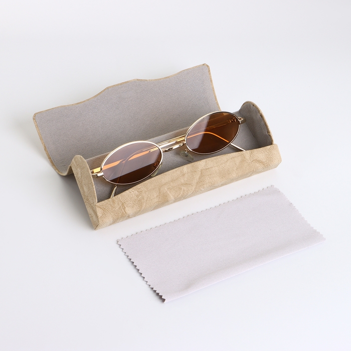 Футляр для очков на магните, длина 16 см, цвет бежевый Футляр для очков на магните, длина 16 см, цвет бежевый