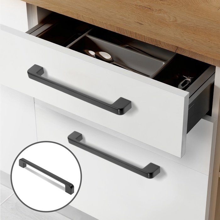 Ручка-скоба CAPPIO FREEDOM, м/о 160 мм, цвет черный, 10 шт.