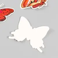 Бабочки картон "Натуральные" набор 12 шт h=4-10 см