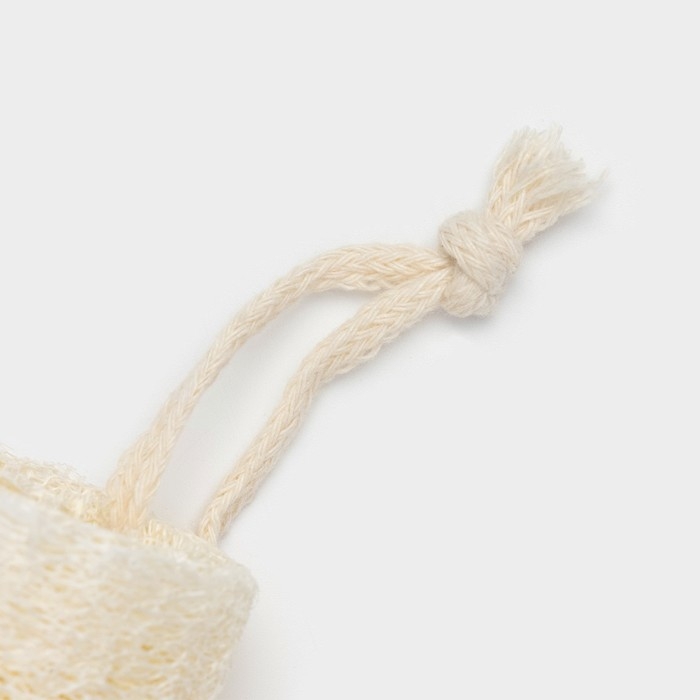 Люффа - мочалка для тела натуральная Доляна, 8&times;6&times;6 см