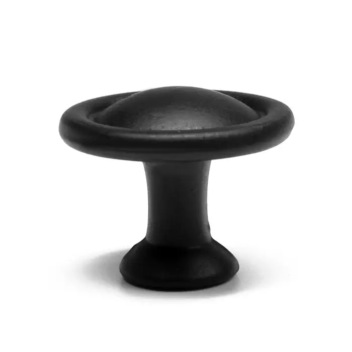 Ручка-кнопка ТУНДРА РК118BL, d=30 мм, черная