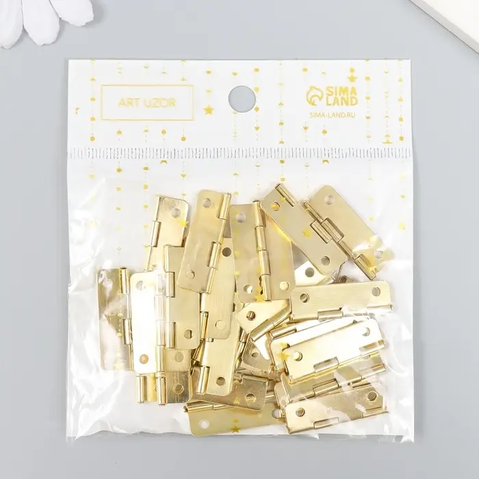 Петля для шкатулки с закругленными углами набор 30 шт 1,6х3 см