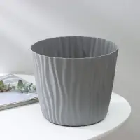 Кашпо для цветов со вставкой &laquo;Волна&raquo;, 4 л, d=20 см, h=17 см, цвет серый