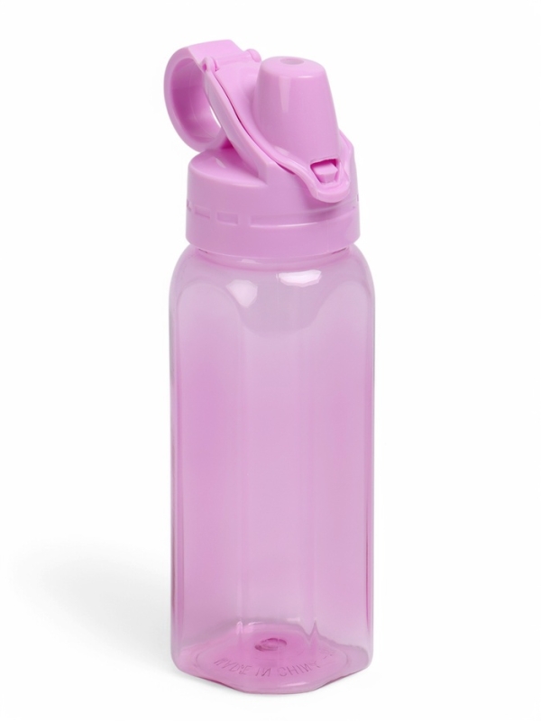 Бутылка для воды спортивная прозрачная, 450 мл, 20 х 8 см, сиреневая